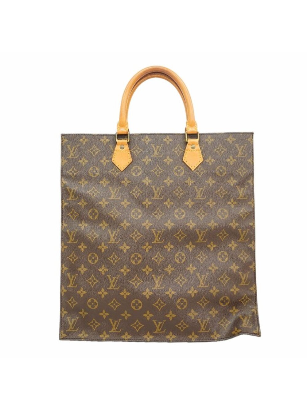 Louis Vuitton Tote Bag Monogram Sac Plat Brown